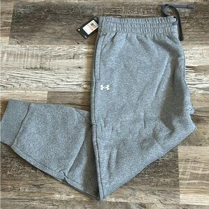 NWT WOMENS Under Armour Heather Gray Sweatpants 3XL